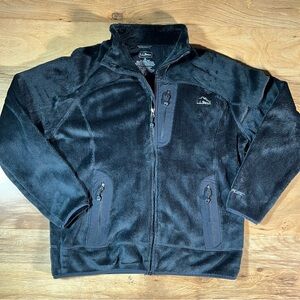 L.L.Bean Men's XL TALL Black Polartec Thermal Pro Full-Zip Fleece Jacket 🖤